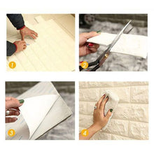 Load image into Gallery viewer, 4 SHEETS 3D Self-Adhesive Waterproof PE Foam Wallpaper Panel-C1
