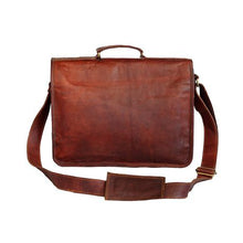 Load image into Gallery viewer, Minx - Genuine Leather Laptop Bag Deep Brown 15 Inch

