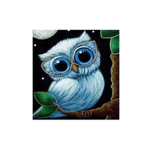Load image into Gallery viewer, Diamond Painting DIY Kit, Round diamonds, 30x30cm- Cartoon Cute Little Owl
