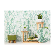 Load image into Gallery viewer, Green Marble Adhesive Removable Wallpaper
