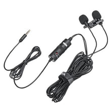 Load image into Gallery viewer, BOYA Omnidirectional Dual-Head Lavalier Microphone -Phone PC Camera BY-M1DM
