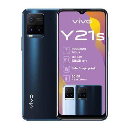Vivo Y21s Single Sim 128GB - Midnight Blue Buy Online in Zimbabwe thedailysale.shop