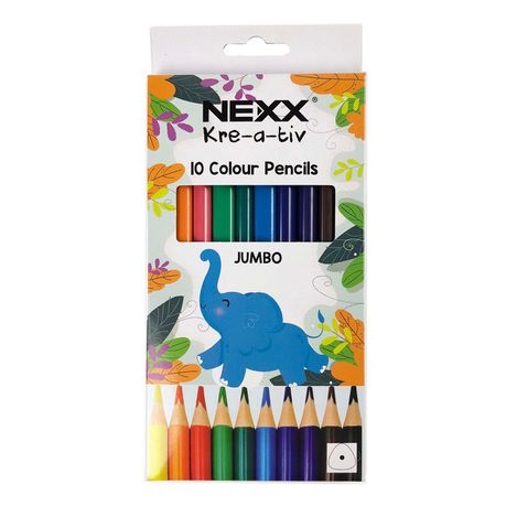 NEXX Kre-a-tiv Jumbo Colour Pencils 10's Buy Online in Zimbabwe thedailysale.shop