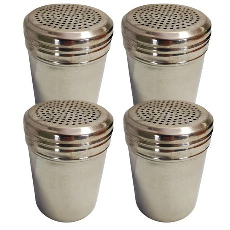 Stainless Steel Shakers - 7cm x 9cm - Bulk Pack of 4 Shakers