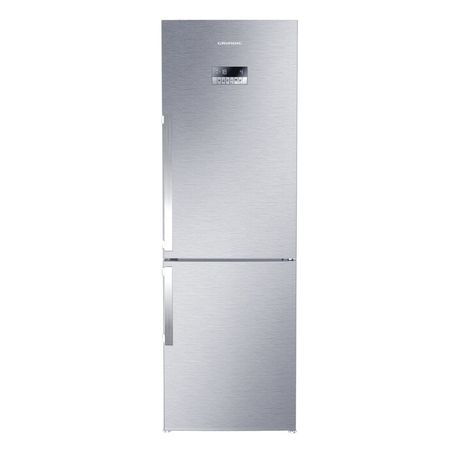 Grundig Eco E 60cm Combi Fridge Freezer - Stainless Steel 360L