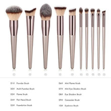 Load image into Gallery viewer, 10 Piece Champagne Nude Cosmetic Brush Set

