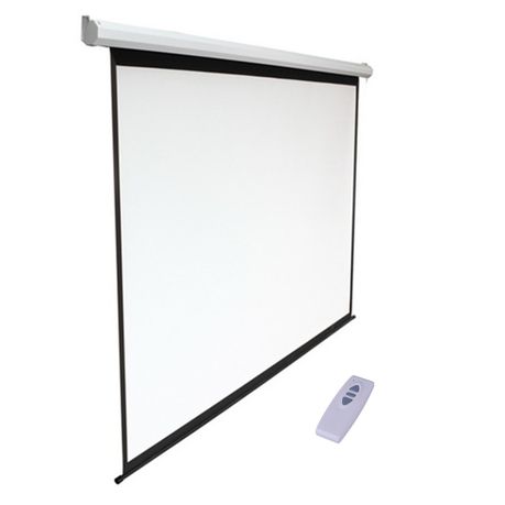 HD 100'' Motorized Electric Projector Screen with Remote Buy Online in Zimbabwe thedailysale.shop