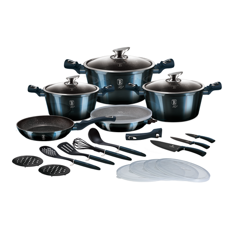 Berlinger Haus 22-Piece Marble Coating Smart Lid Cookware Set - Aquamarine Buy Online in Zimbabwe thedailysale.shop