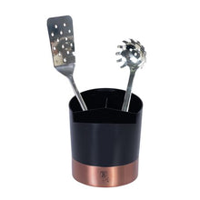 Load image into Gallery viewer, Berlinger Haus 17cm Stainless Steel Utensil Holder - Black Rose Collection
