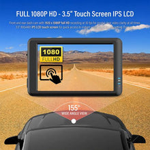 Load image into Gallery viewer, FINEVU LX2000 Dash Cam, Front and Rear Full HD 1080P, 3.5” Touch Screen LCD

