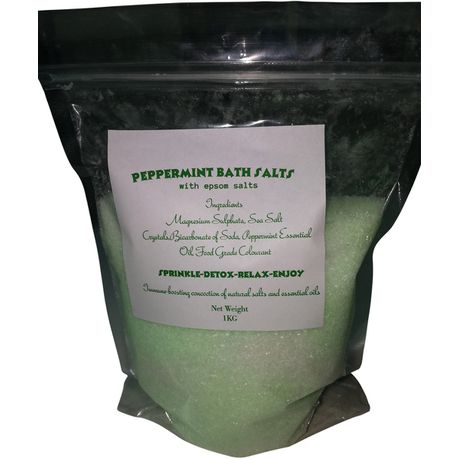 Peppermint Bath Salts 1kg Buy Online in Zimbabwe thedailysale.shop