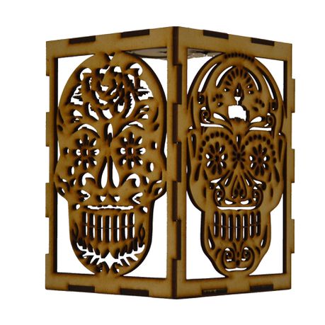 Candle Holder Lantern Sugar Skull Magic Shadow Box