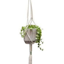 Load image into Gallery viewer, Vintage Macrame Pot Plant Hanger - Jade accent
