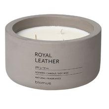 Load image into Gallery viewer, Blomus Scented Candle: Royal Leather in Grey Concrete Container Fraga 13cm
