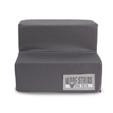 Load image into Gallery viewer, Woof Stairs - 2 Step Dog Steps - Dark Grey
