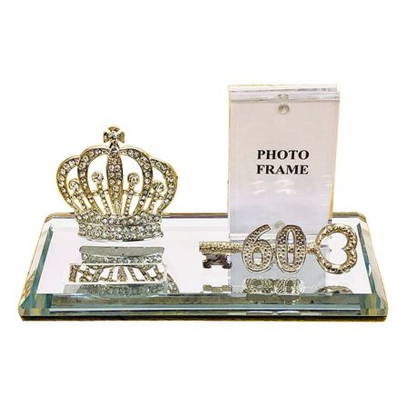 60th Key Ladies Diamant  Silver Crown with Magnetic Frame And Metal Buy Online in Zimbabwe thedailysale.shop