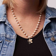 Load image into Gallery viewer, Double Cross Drop Glass Pearl Beads (Necklace)
