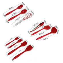 Load image into Gallery viewer, Heartdeco Kitchen Heat-Resistant Non-Stick Silicone Utensils - 10 Piece Set
