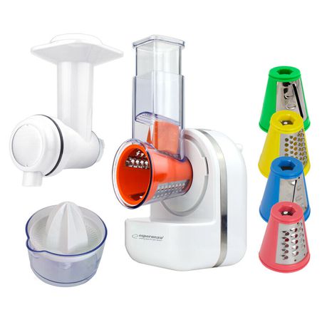 4-in-1 Electric Food Processor - Grater, Slicer, Juicer, Smoothie Maker