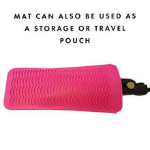 Load image into Gallery viewer, Dewy - Mat &amp; Storage Pouch for Flat Iron / Hair Straightener / Curler Pink
