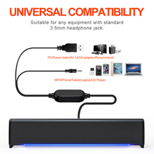 Load image into Gallery viewer, 3.5 mm Audio Jack USB Computer Speaker light heavy bass desktop speaker
