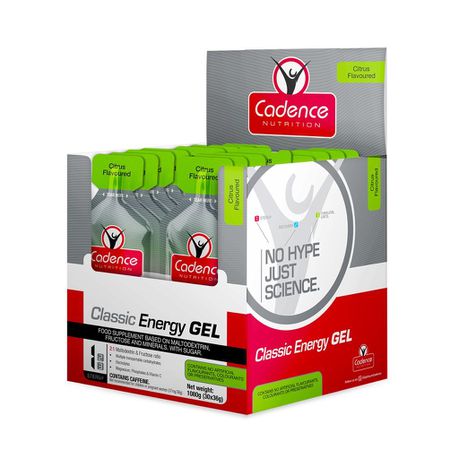 Cadence Nutrition Classic Energy Gel Natural Citrus - 30 x 36g Buy Online in Zimbabwe thedailysale.shop