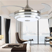 Load image into Gallery viewer, Bluetooth Speaker Retractable Ceiling Fan With Remote
