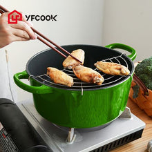 Load image into Gallery viewer, DH - 7 Piece Authentic Dutch Oven Cookware Cast Iron Pot Set - Forest Green
