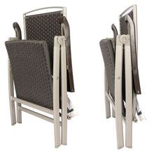 Load image into Gallery viewer, Patio Garden Folding Loom Wicker Armchair
