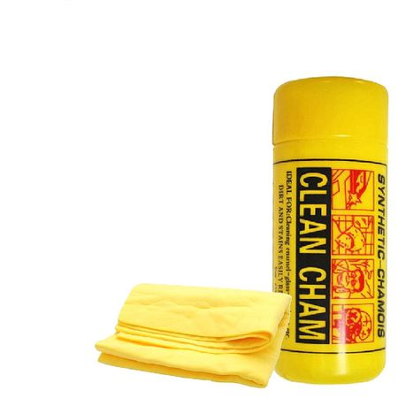 Synthetic Chamois & Container 300mm x 400mm - Yellow