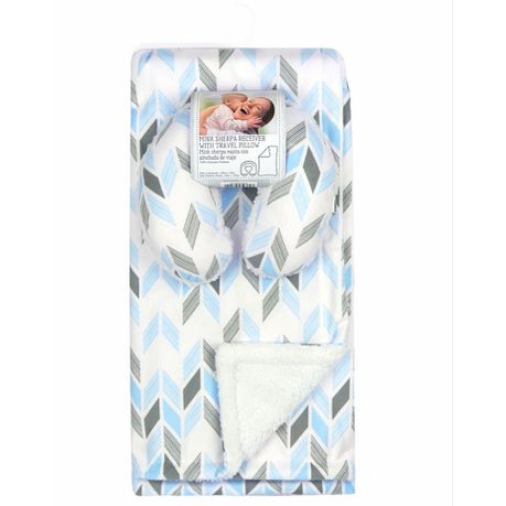 Baby Blanket And Travel Pillow - Blue Pattern Buy Online in Zimbabwe thedailysale.shop