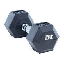 Load image into Gallery viewer, GetUp Hex Rubber Dumbbell - 10kg

