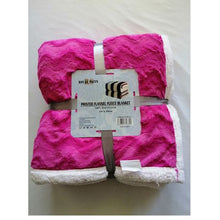 Load image into Gallery viewer, Premium Reversible Sherpa Fleece Throw Blanket-Cerise White
