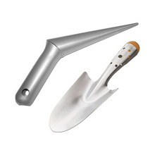 Load image into Gallery viewer, Galvanized Garden Trowel + Bulb Dibber Combo
