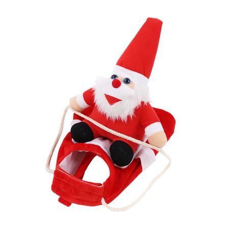 Pet Christmas Santa Claus Riding Costume - Medium Buy Online in Zimbabwe thedailysale.shop