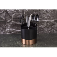 Load image into Gallery viewer, Berlinger Haus 17cm Stainless Steel Utensil Holder - Black Rose Collection
