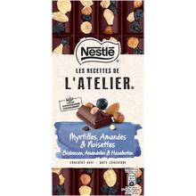 Load image into Gallery viewer, Nestlé Les Recettes De L’atelier Blueberry, Almonds &amp; Hazelnuts 170g Slab
