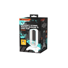 Load image into Gallery viewer, Canyon Gaming Bungee 3-in-1 Headphone Stand 2 Port USB 7 RGB Color - White
