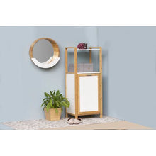 Load image into Gallery viewer, Wenko - Finja Shelf Unit W/ Laundry Basket - Bamboo

