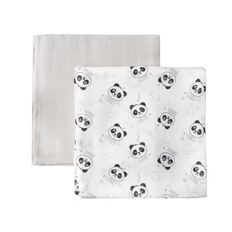 Baby Panda 2PK Muslin Blanket Buy Online in Zimbabwe thedailysale.shop