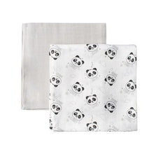 Load image into Gallery viewer, Baby Panda 2PK Muslin Blanket
