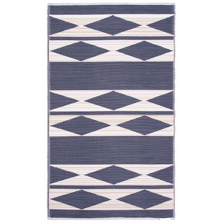 Fab Habitat Outdoor / Indoor Rug Cairo Natural & Black Buy Online in Zimbabwe thedailysale.shop