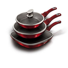 Load image into Gallery viewer, Berlinger Haus 6 Piece Marble Coating Cookware Set - Burgundy Metallic
