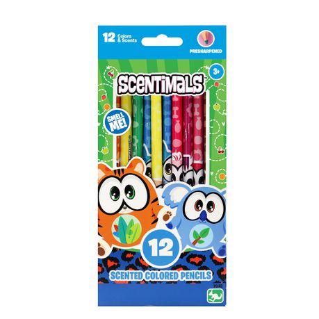 Scentimals Stationery 12 Scented Coloured Pencils