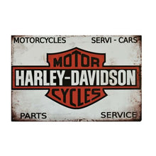 Load image into Gallery viewer, Aankopen - Harley Davidson Midnight Bikes - Retro Vintage Metal Wall Plate
