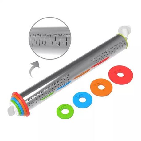 Prato 17 Inch Large Heavy Duty Stainless Steel Adjustable Rolling Pin Buy Online in Zimbabwe thedailysale.shop