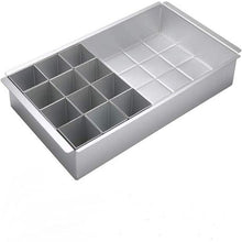 Load image into Gallery viewer, 12 Pieces of Square Cake Mold Bake Pan - Silver
