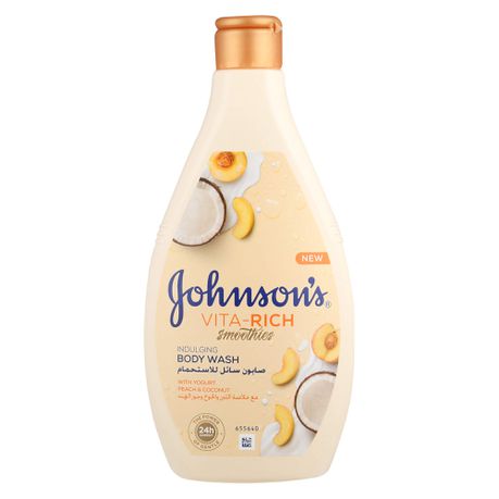 Johnson's Body Wash - Vita-Rich, Yogurt, Peach & Coconut, 400ml x 6 Buy Online in Zimbabwe thedailysale.shop