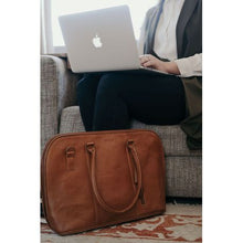 Load image into Gallery viewer, Mally Bags Ladies Laptop Bag in Toffee
