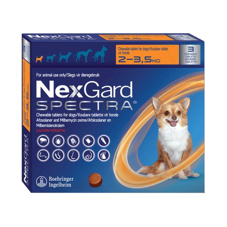 Nexgard Spectra Chewable Tablets for Dogs 2-3,5kg - 3 Tablets Buy Online in Zimbabwe thedailysale.shop